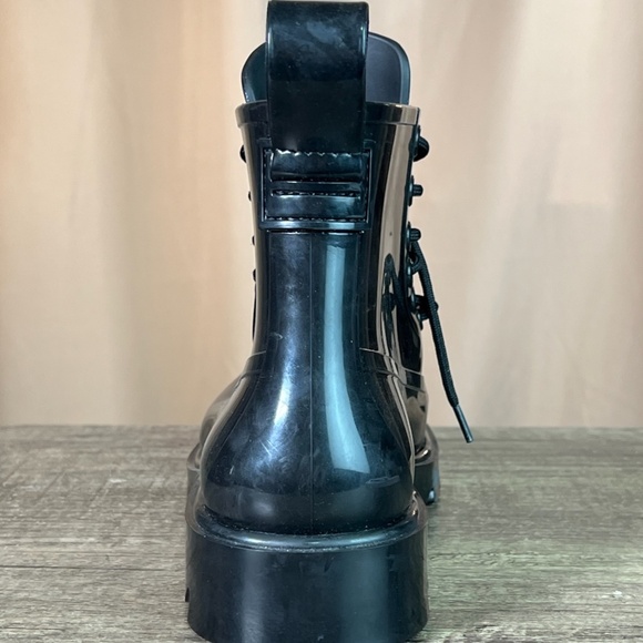 Bottega Veneta Black Stride Rubber Ankle Combat Style Boots Size 40 - Picture 8 of 17